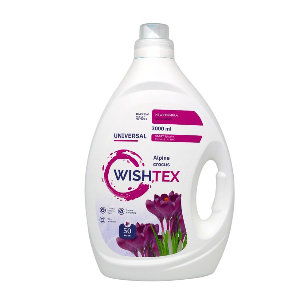 Універсальний гель для прання WishTex Universal Alpine Crocus, 50 циклів прання, 3 л